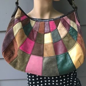 Lucky Brand Vintage Color Block Boho Shoulder Bag